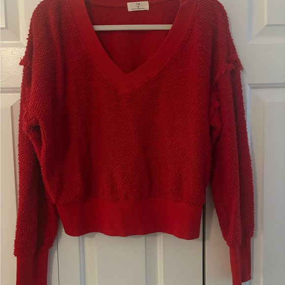 T.La Women's Vibrant Red Crew Neck Sweater - Picture 2 of 6